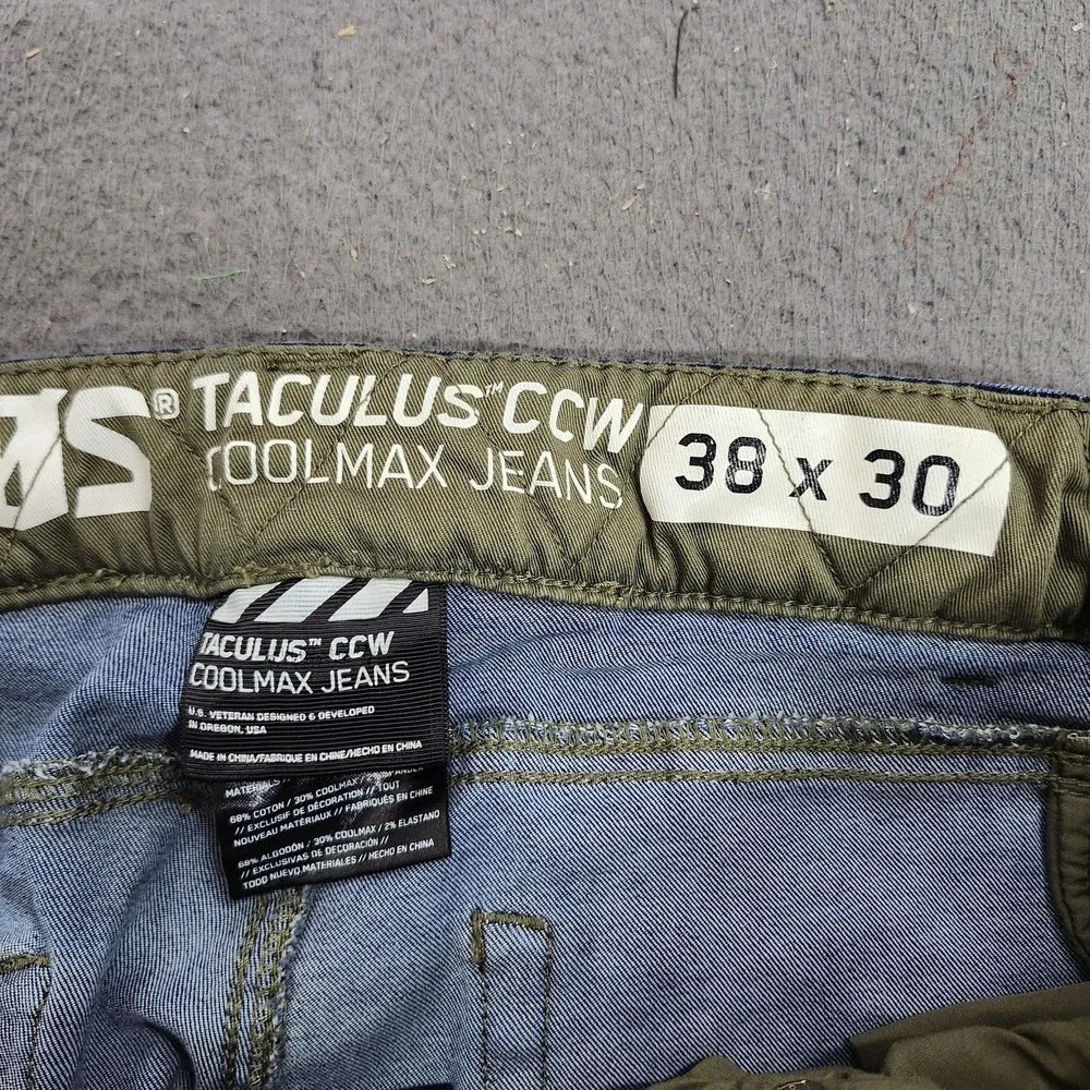 Taculus CCW Coolmax Jeans Mens 39x30 Blue Medium Wash Straight Denim Casual
